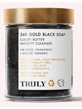 TRULY BEAUTY "24K Gold Black Soap" Luxury Cleanser - 180 ml Sealed